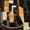 Vidrio sobre una mesa con pedestal 1913 Pablo Picasso